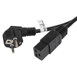 CABLE LANBERG ALIMENTACION CEE 7/7 A IEC 320 C19 1.8M 16A VDE NEGRO