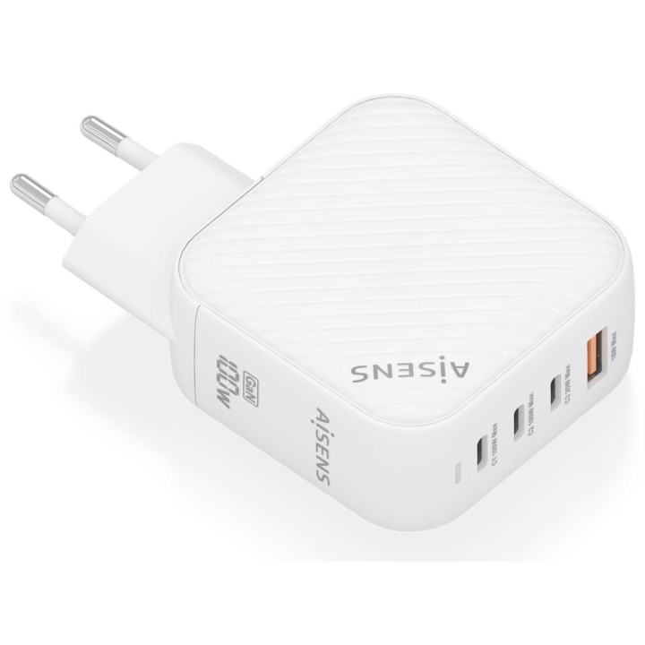 CARGADOR AISENS GAN 100W 3XUSB-C PD3.0 QC4.0 1XUSB-A QC3.0 BLANCO