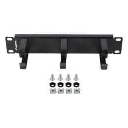 ORGANIZADOR DE CABLES LANBERG 3 ANILLAS 10" 1U TIPO B NEGRO