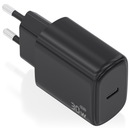 CARGADOR AISENS GAN 30W 1XUSB-C PD3.0 NEGRO