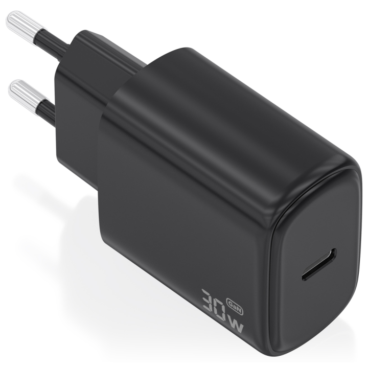 CARGADOR AISENS GAN 30W 1XUSB-C PD3.0 NEGRO