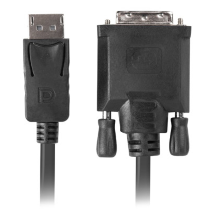 CABLE DISPLAYPORT LANBERG MACHO/DVI-D MACHO 24+1 1.8M NEGRO