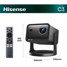 PROYECTOR TRICHROMA HISENSE C3 4K UHD 300" 2500 LUMENES DOLBY VISION IMAX