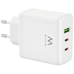 CARGADOR MOVIL EWENT EW1333 GAN RAPIDO 65W 2XUSB-C PD USB-A QC