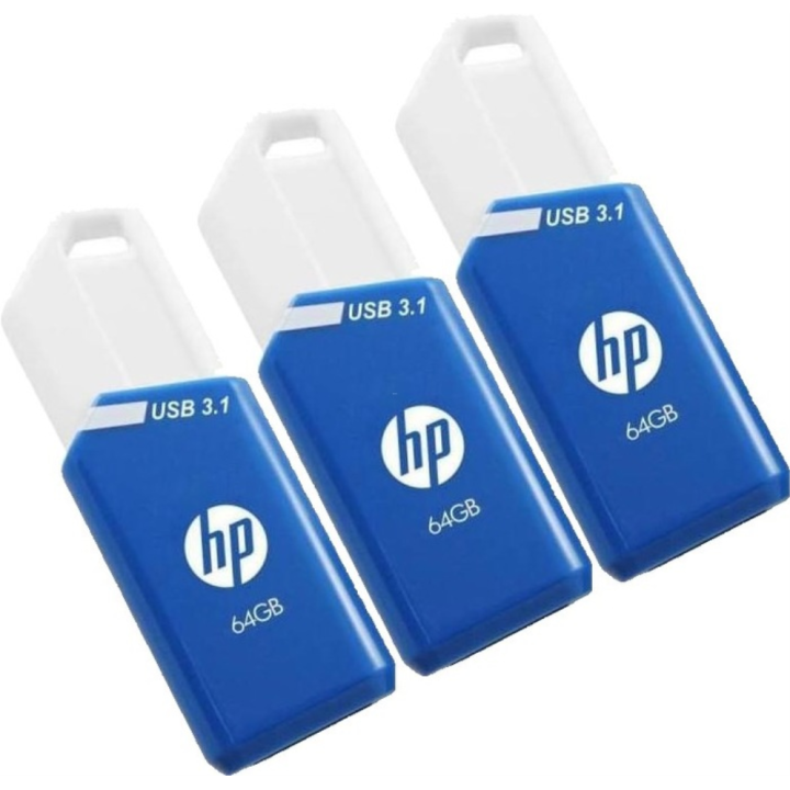 MEMORIA USB 3.1 HP 3x64GB X755W PACK AZUL