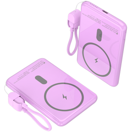 LEOTEC POWERBANK 5000MAH 20W FAST CHRG PURPURA 1USB-C+WIRELESS INC LAN CAB USB-C A USB-C 65W