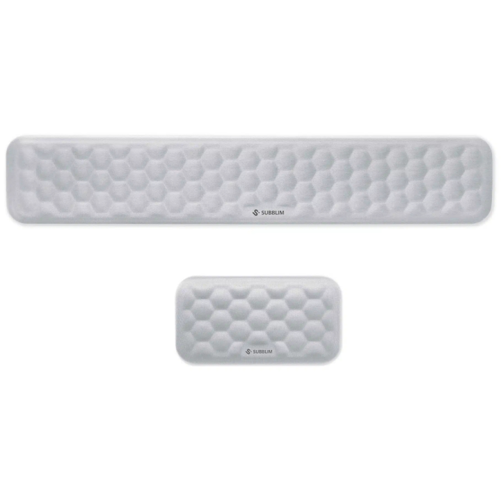 PACK REPOSAMUÑECAS SUBBLIM ERGO AIRPADDING RATON TECLADO PLATEADO