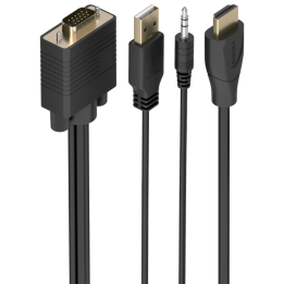 CABLE CONVERSOR AISENS SVGA/M+JACK 3.5/M+USB-A/M A HDMI A/M 1.5M