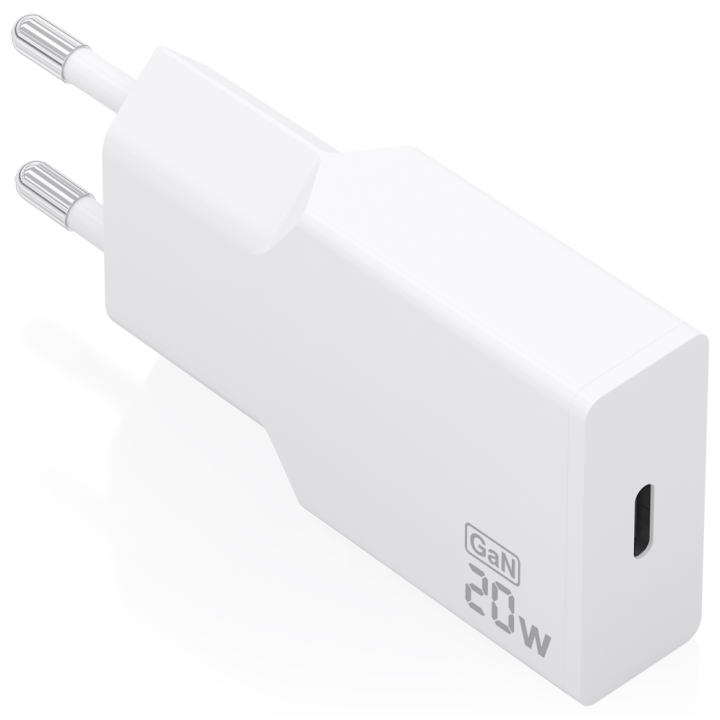 CARGADOR AISENS ULTRA DELGADO GaN 20W 1xUSB-C PD3.0 BLANCO