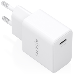 CARGADOR AISENS GaN 20W USB-C PD3.0 1xUSB-C BLANCO