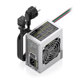 FUENTE ALIMENTACION AISENS SFX 500W CABLE ALIMENTACION OEM PLATA