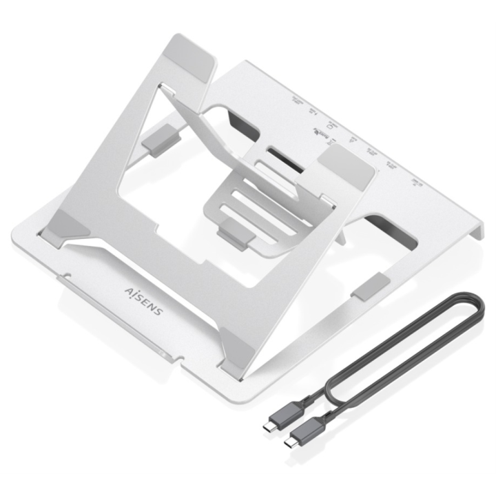 SOPORTE AISENS SOBREMESA AJUSTABLE PORTATIL/TABLET USB-C DOCK 7 EN 1