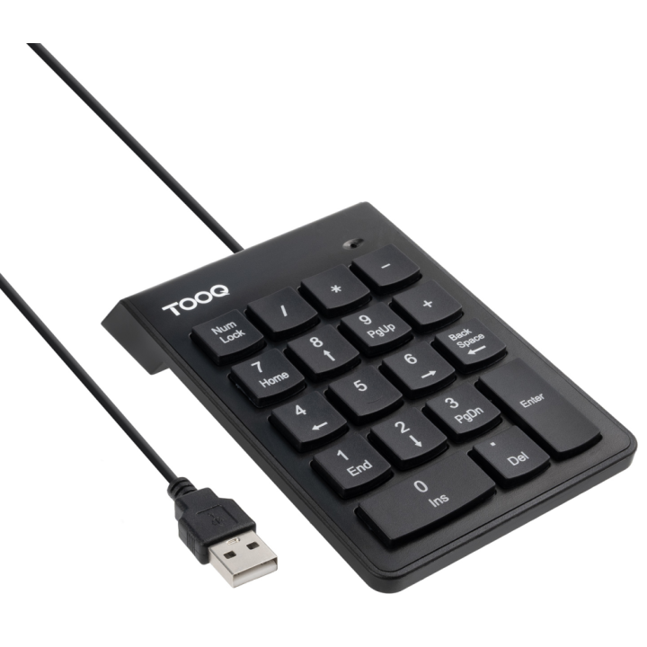 TECLADO NUMERICO TOOQ TQK-2001-B USB 19 TECLAS NEGRO