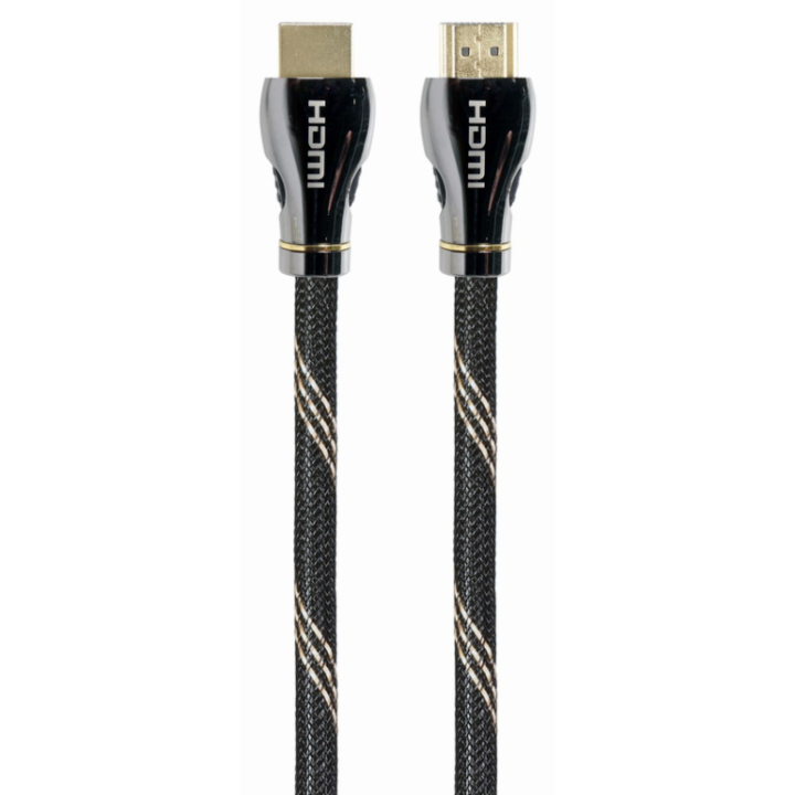 CABLE HDMI 2.1 8K 60HZ GEMBIRD CCBP-HDMI8K-2M PREMIUM TRENZADO ETHERNET 2M NEGRO