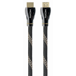 CABLE HDMI 2.1 8K 60HZ GEMBIRD CCBP-HDMI8K-3M PREMIUM TRENZADO ETHERNET 3M NEGRO