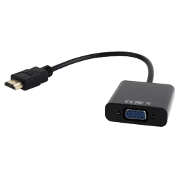 ADAPTADOR GEMBIRD HDMI A VGA HEMBRA CON 3,5MM AUDIO 0,20M