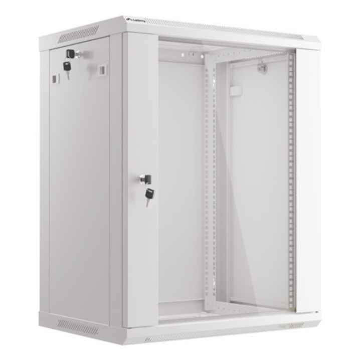 ARMARIO LANBERG MURAL RACK 19" 15U 600X450 FLAT PACK V2 PUERTA CRISTAL GRIS