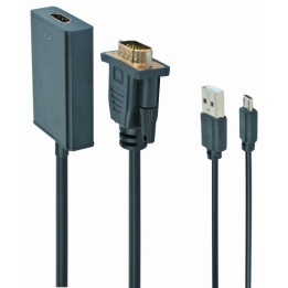 CABLE ADAPTADOR GEMBIRD VGA MACHO A HDMI HEMBRA 0,15M CON AUDIO 3,5MM