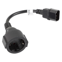 CABLE LANBERG ADAPTADOR IEC 320 C14/SCHUKO CEE7 HEMBRA 20CM