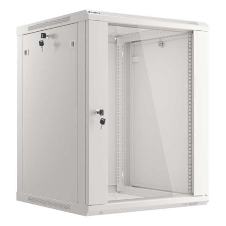 ARMARIO LANBERG MURAL RACK 19" 15U 600X600 FLAT PACK GRIS PUERTA CRISTAL