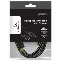 CABLE HDMI GEMBIRD MACHO MACHO 4K ALTA VELOCIDAD 3M "SELECT SERIES"