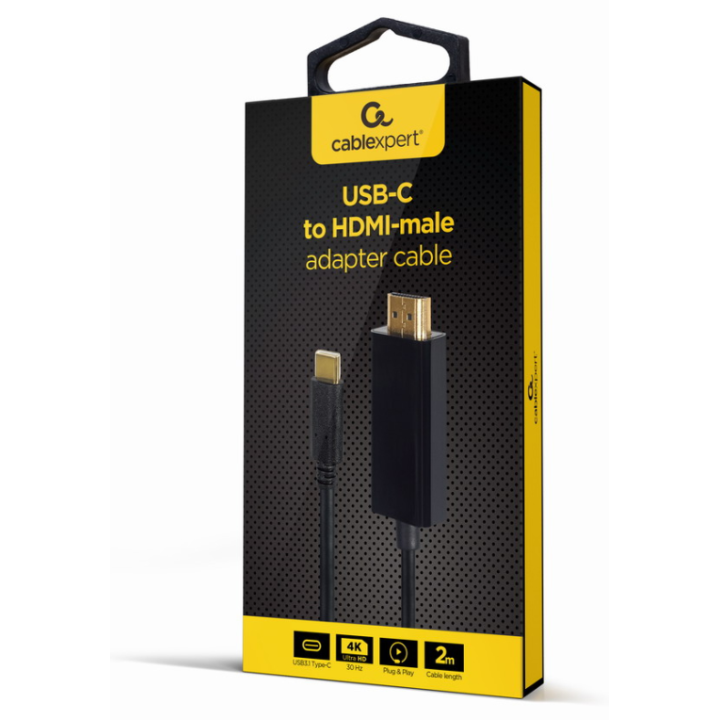 ADAPTADOR USB-C MACHO A HDMI-MACHO 4K 30HZ 2 M NEGRO