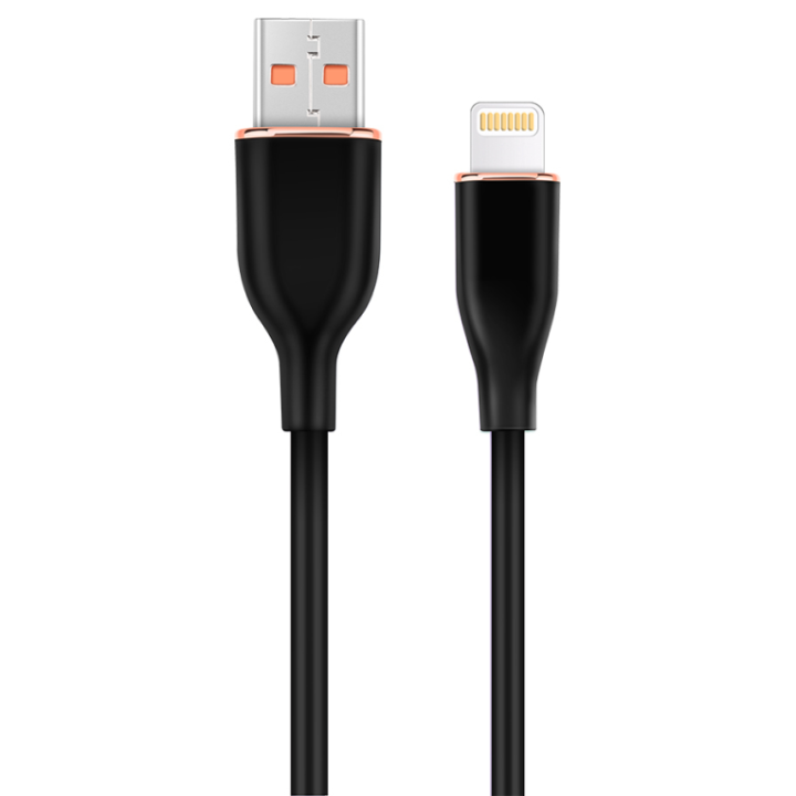 CABLE DE CARGA Y DATOS GEMBIRD DE SILICONA PREMIUM DE 8 CLAVIJAS 1,5 M NEGRO