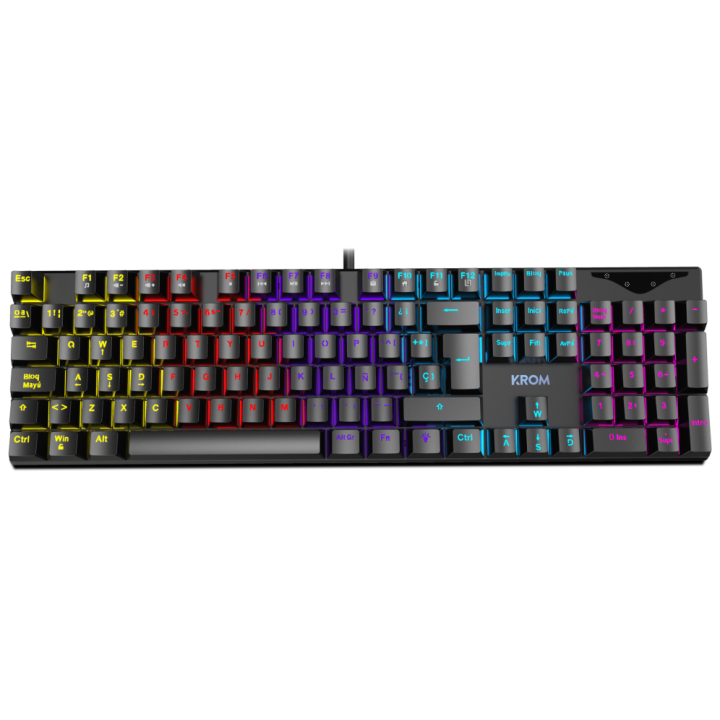 TECLADO GAMING KROM KASIC ES USB RETROILUMINADO MECANICO NEGRO