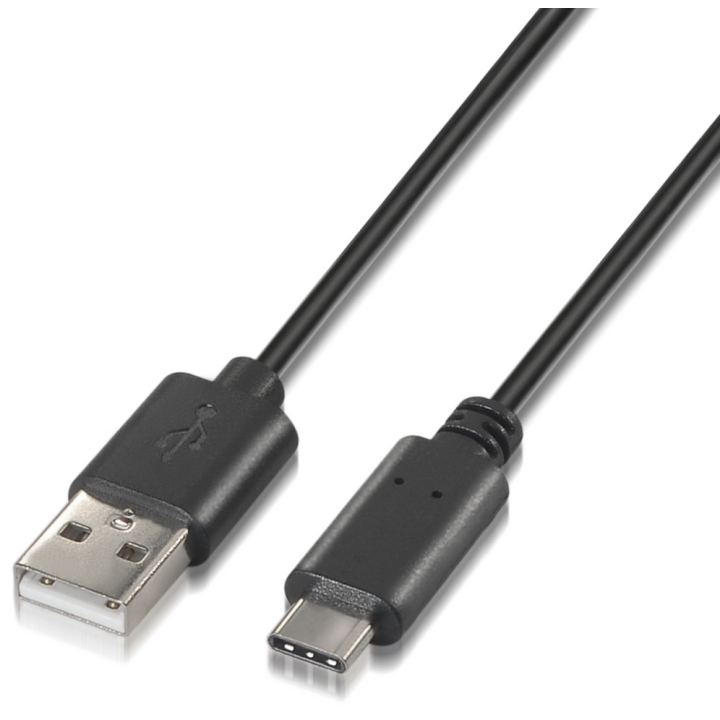 CABLE AISENS USB 2.0 3A TIPO USB-C M-A M NEGRO 1.0M