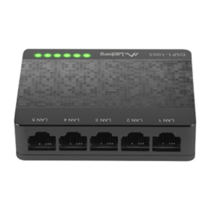 SWITCH LANBERG 5 PUERTOS GIGABIT RJ45 ETHERNET