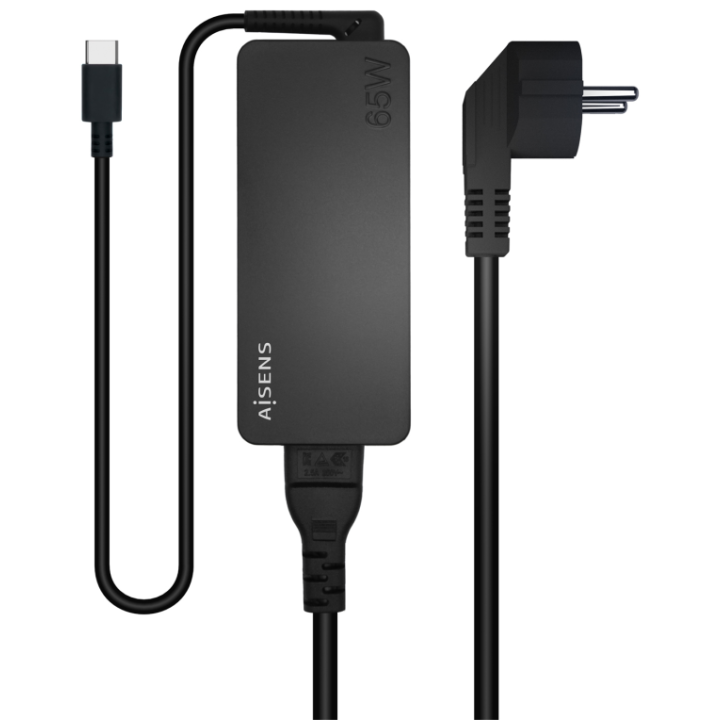 CARGADOR AISENS 65W PD3.0 1XUSB-C 1.8M NEGRO