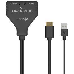 DUPLICADOR AISENS HDMI 4K30HZ 1X2 CON ALIMENTACION USB 30CM
