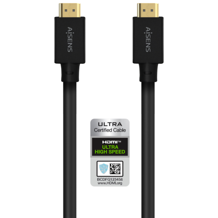 CABLE HDMI AISENS V2.1 ULTRA ALTA VELOCIDAD 8K60HZ M/M 5.0M NEGRO