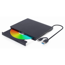 UNIDAD DE DVD USB EXTERNA GEMBIRD NEGRA
