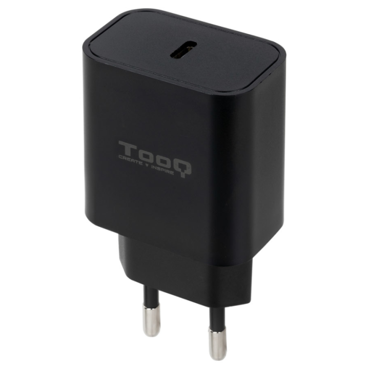 CARGADOR DE PARED TOOQ USB-C PD3.0 20W NEGRO