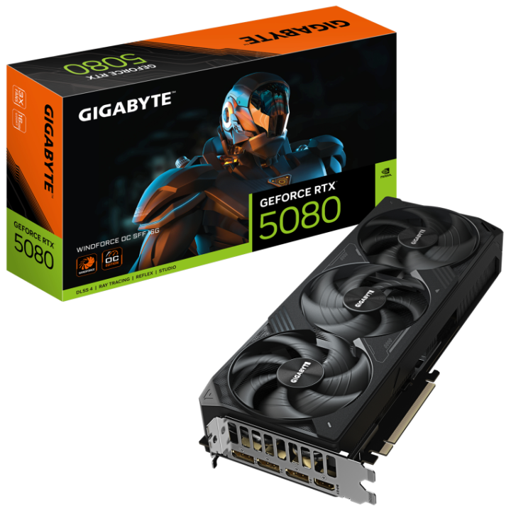 TARJETA GRAFICA GIGABYTE RTX 5080 WINDFORCE SFF 16G