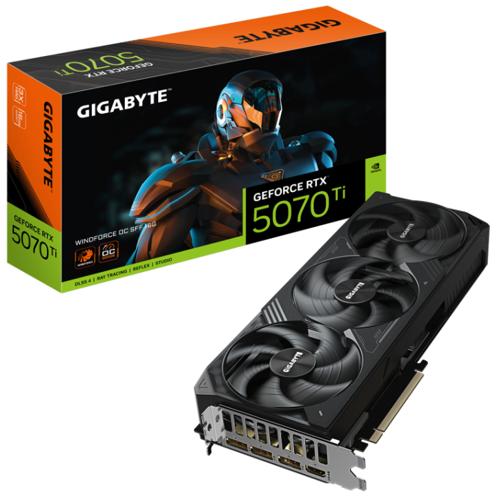 TARJETA GRAFICA GIGABYTE RTX 5070TI WINDFORCE OC SFF 16GB