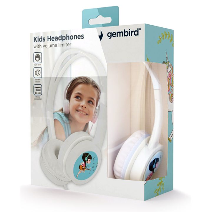 AURICULARES GEMBIRD MHP-JR-W INFANTIL BLANCO ALAMBRICO JACK 3.5MM