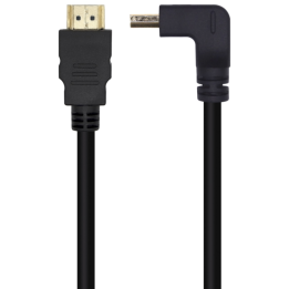 CABLE HDMI AISENS V2.0 ACODADO PREMIUM 4K60HZ A/M-A/M 1.0M