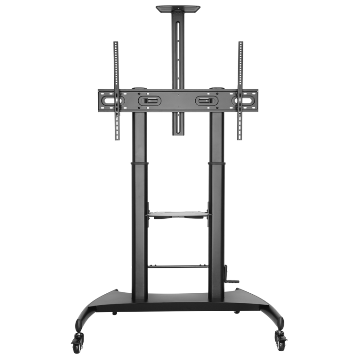 SOPORTE SUELO AISENS RUEDAS/MANIVELA/BANDEJA DVI CAMARA/MONITOR 60"-100"/100KG
