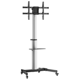 SOPORTE SUELO AISENS RUEDAS BANDEJA DVD PANTALLA 50KG 37-86