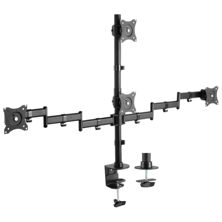 SOPORTE AISENS MESA ECO GIRATORIO INCLINABLE 4 MONITORES 8KG 13-27