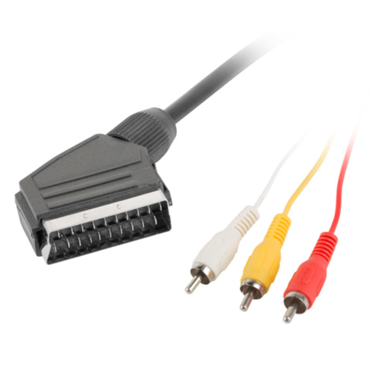 CABLE EUROCONECTOR LANBERG MACHO/3X RCA MACHO 1.8M