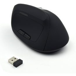 RATON EWENT ERGONOMICO 1600DPI 5 BOTONES NEGRO RF INALAMBRICO BATERIA RECARGABLE