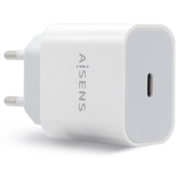 CARGADOR USB-C AISENS PD3.0 1 PUERTO 1xUSB-C 20W BLANCO