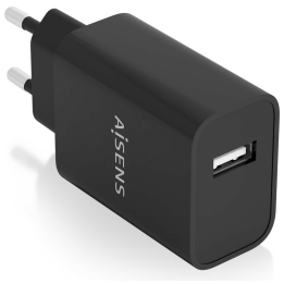 CARGADOR AISENS USB 10W ALTA EFICIENCIA 5V/2A NEGRO