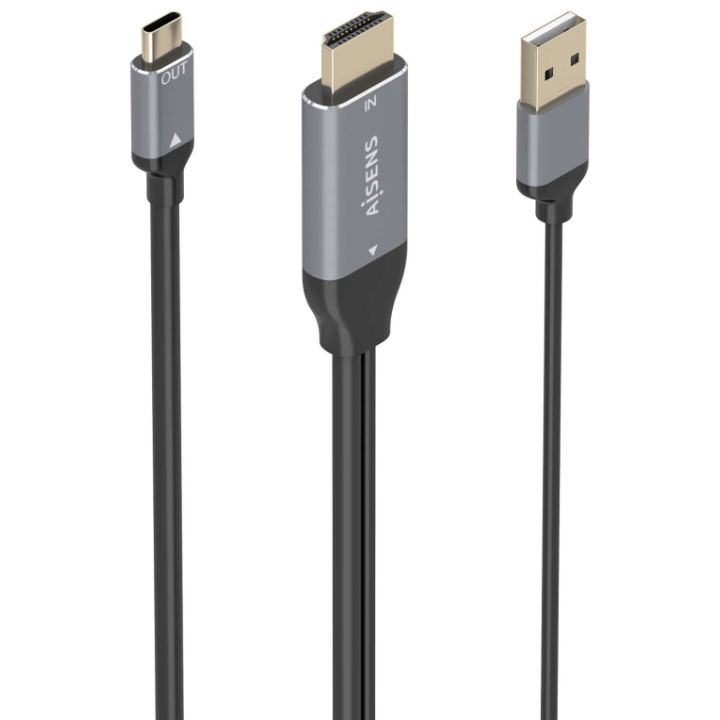 CABLE CONVERSOR AISENS HDMI V2.0 A USB-C 4K@60HZ 1.8M NEGRO