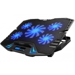 BASE EWENT PORTATIL-5 SILENT FAN UP TO 17"-2P USB-5 SPEED FAN-2 COOLING MODE