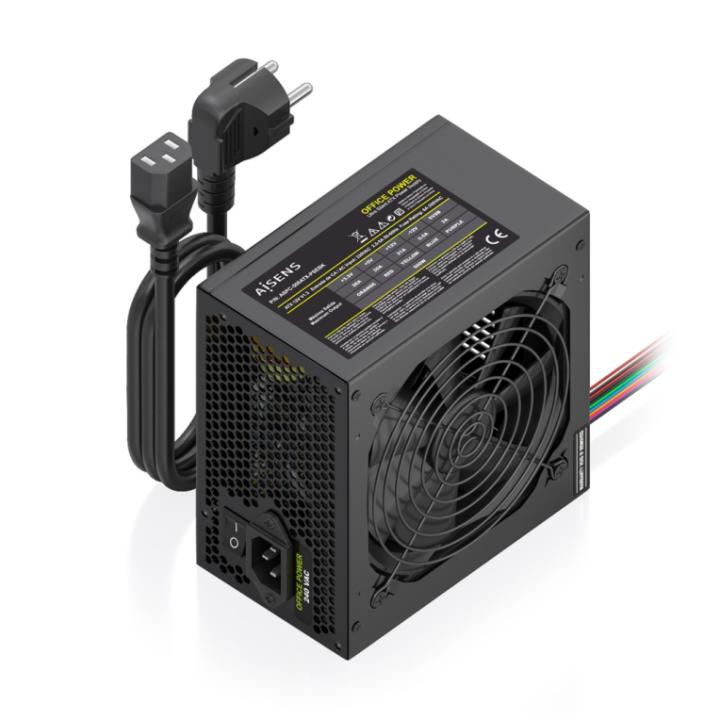 FUENTE ALIMENTACION AISENS ATX 500W CABLE ALIMENTACION OEM NEGRA
