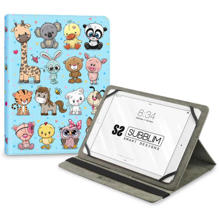 FUNDA TABLET SUBBLIM TRENDY CASE ANIMALS 11"